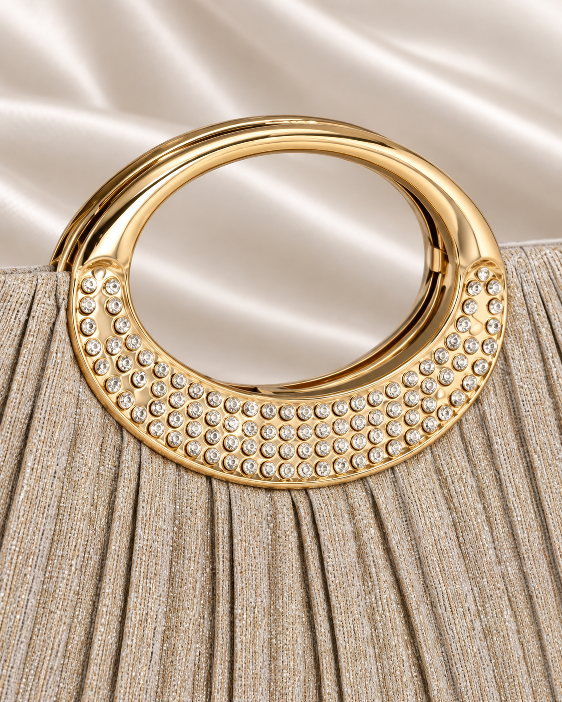 Gold Rhinestone Handle Detail