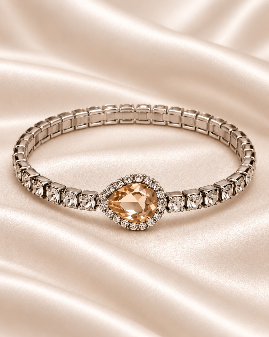 Matching champagne crystal bracelet