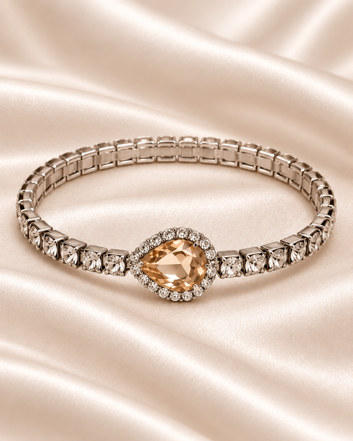 Matching champagne crystal bracelet