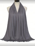 Charcoal Grey Essential Jersey Hijab on mannequin