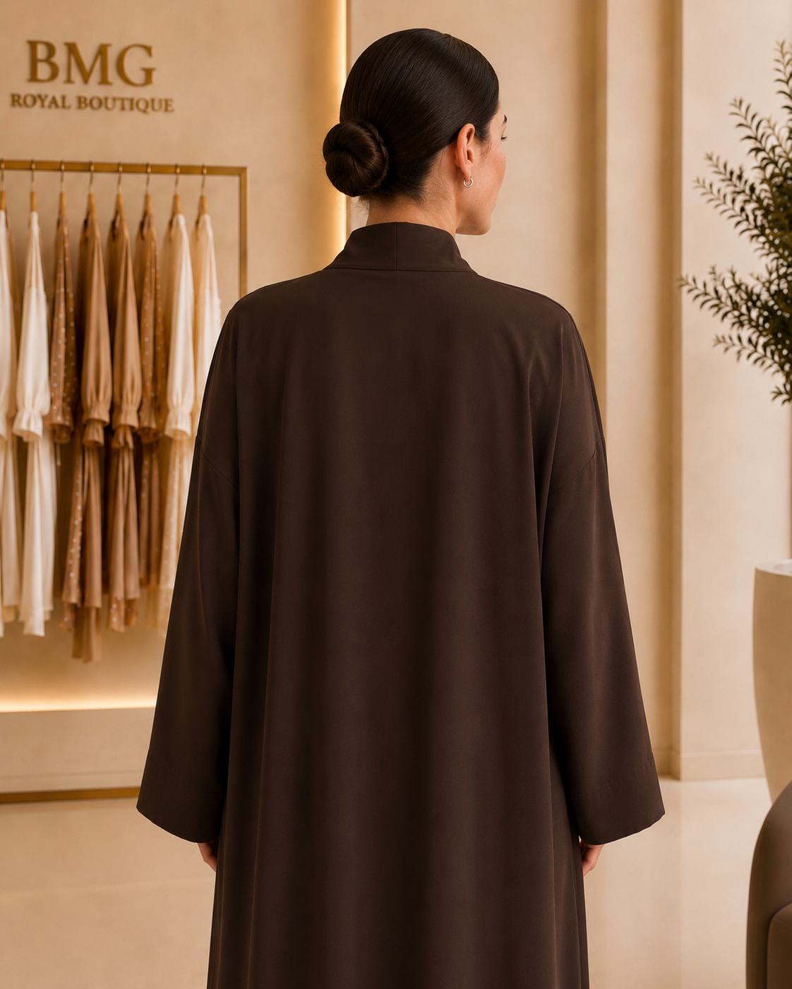 Chocolate brown abaya - product detail
