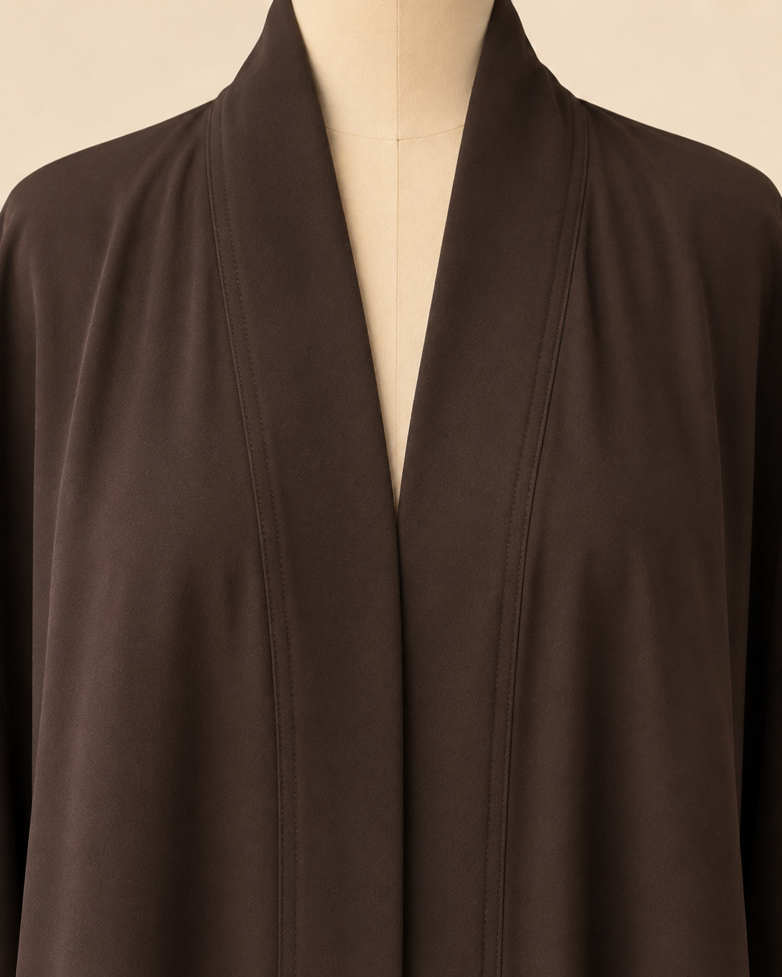 Chocolate brown abaya - fabric texture detail