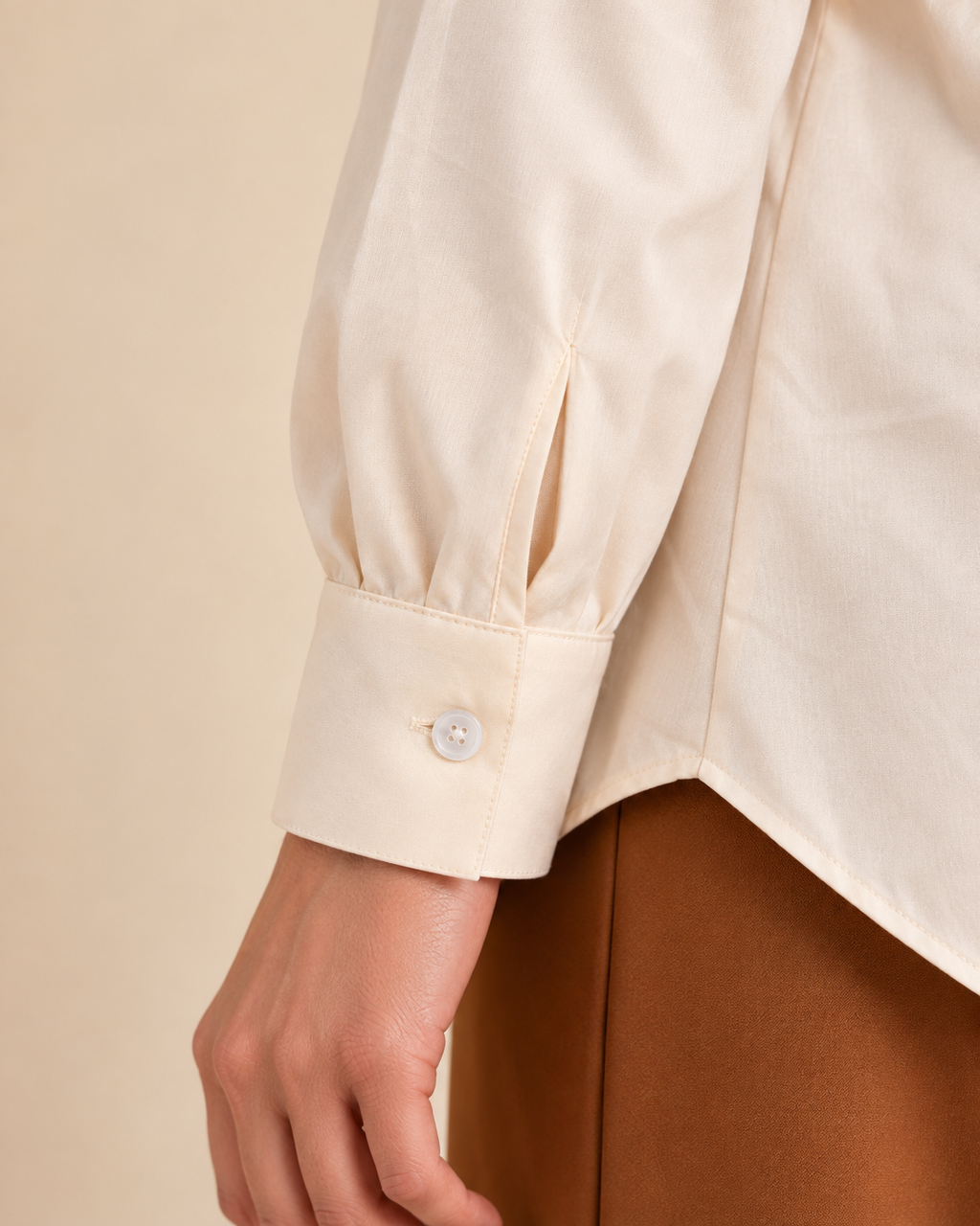 Ivory cuff and button detail