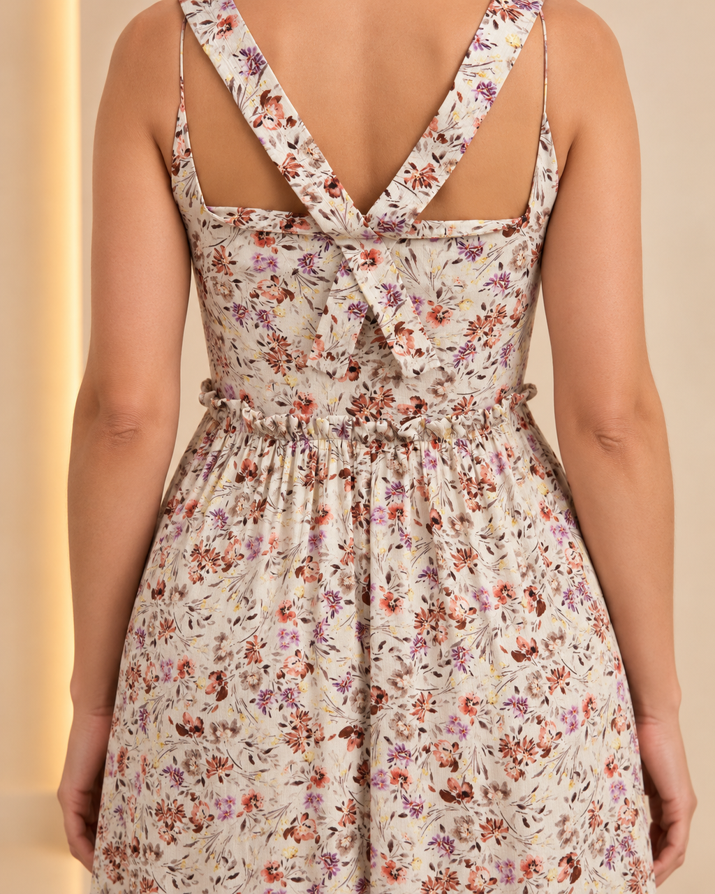 Back waist gathering detail