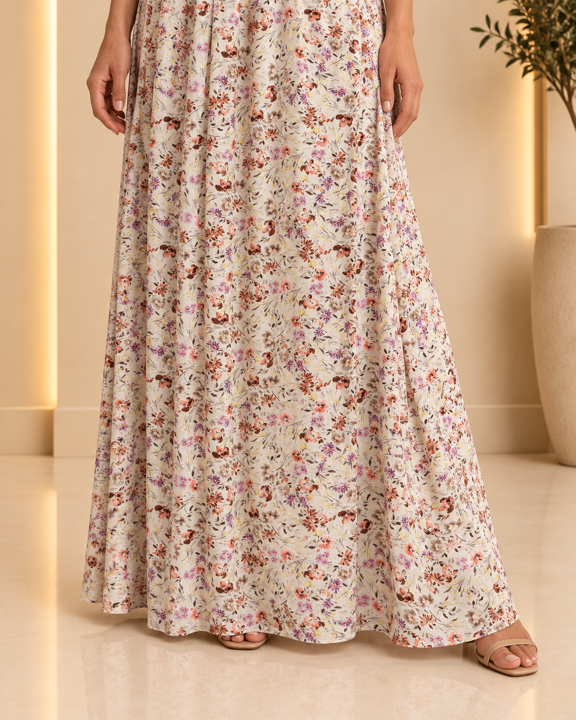 Hemline and drape detail