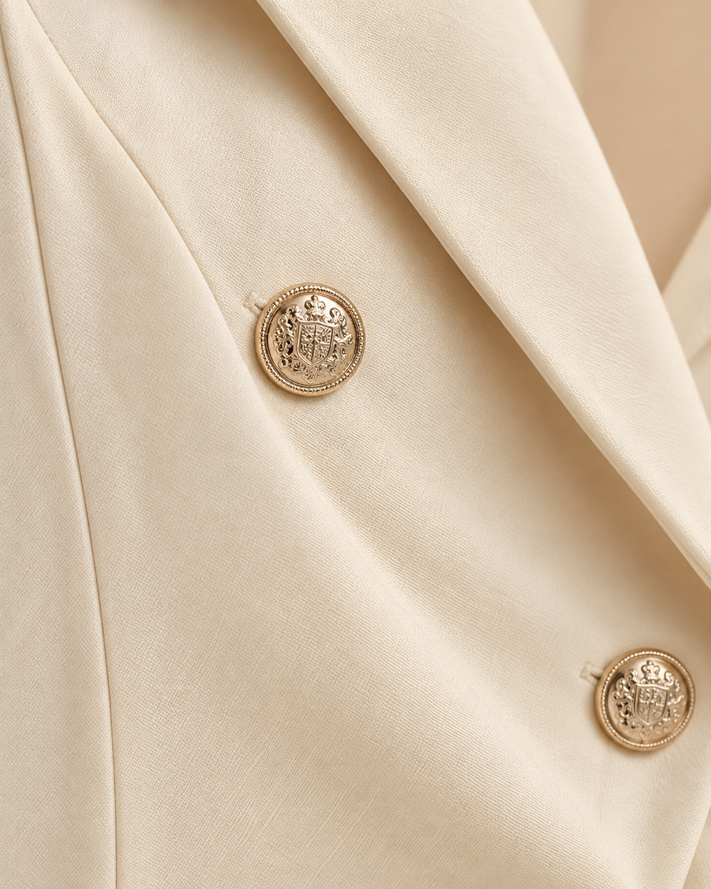 Button and fabric texture detail
