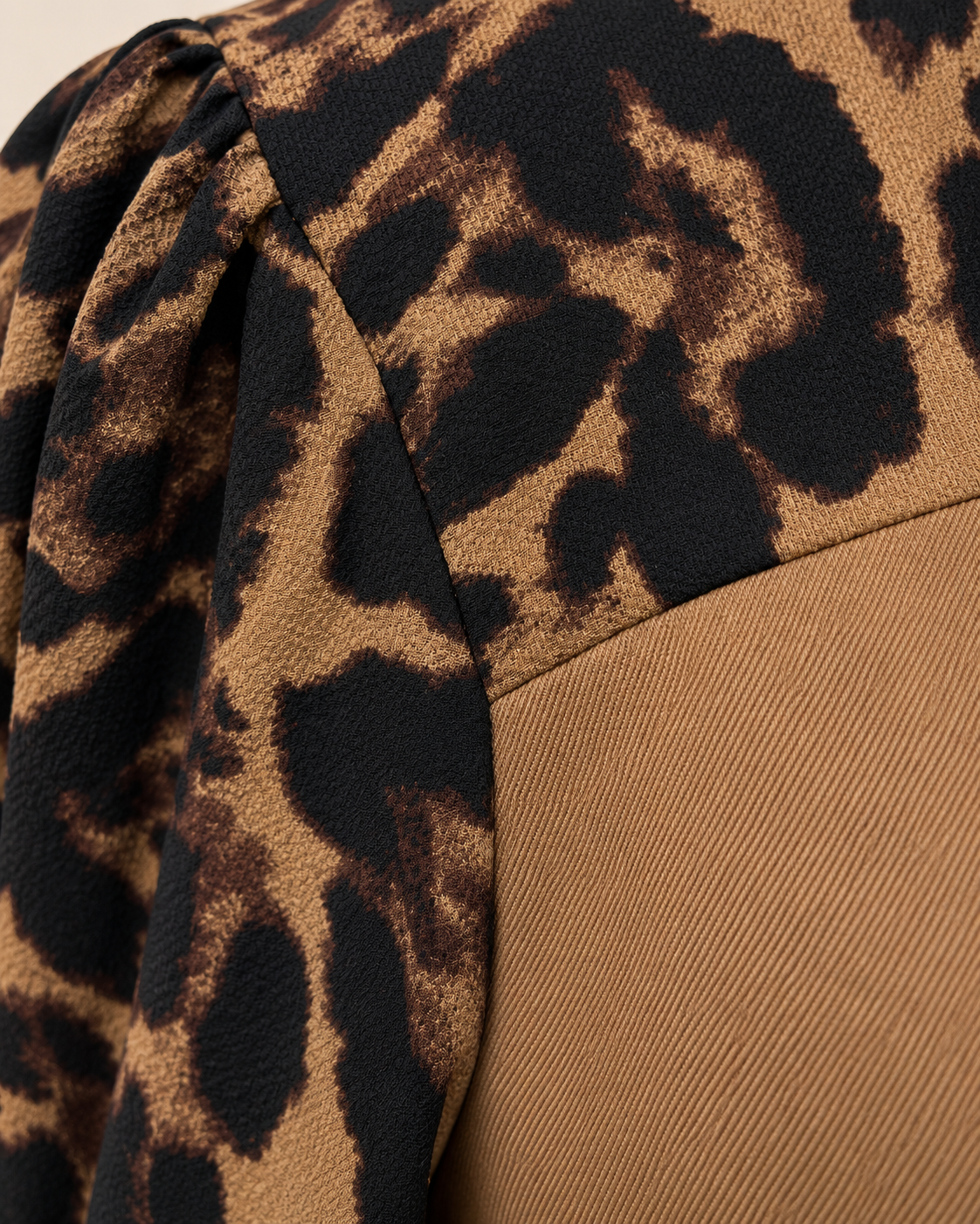Leopard and camel seam construction detail