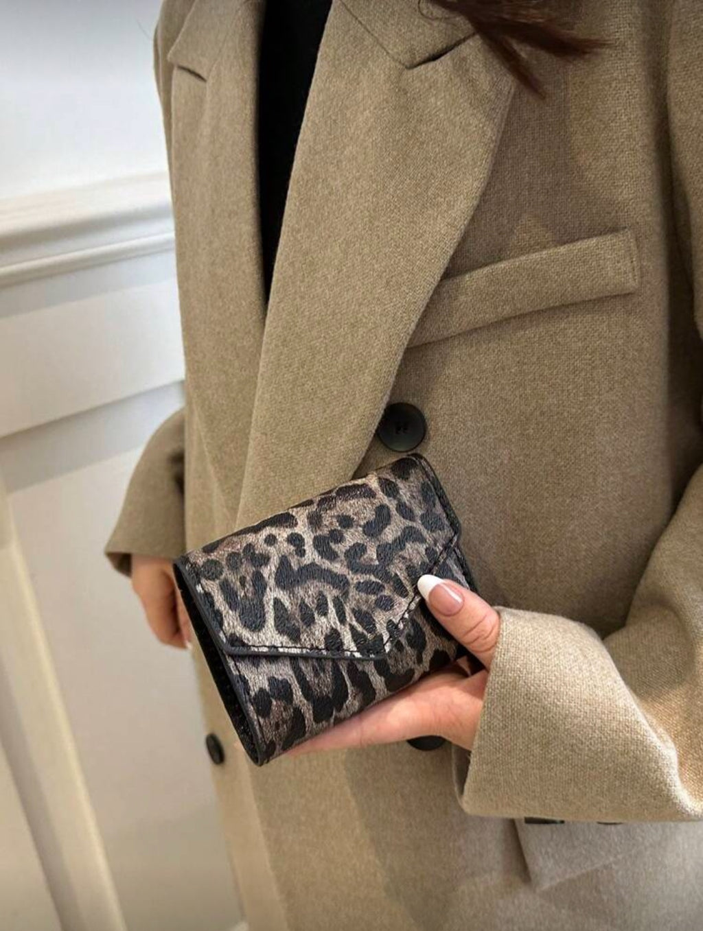Leopard Print Compact Wallet outfit view
