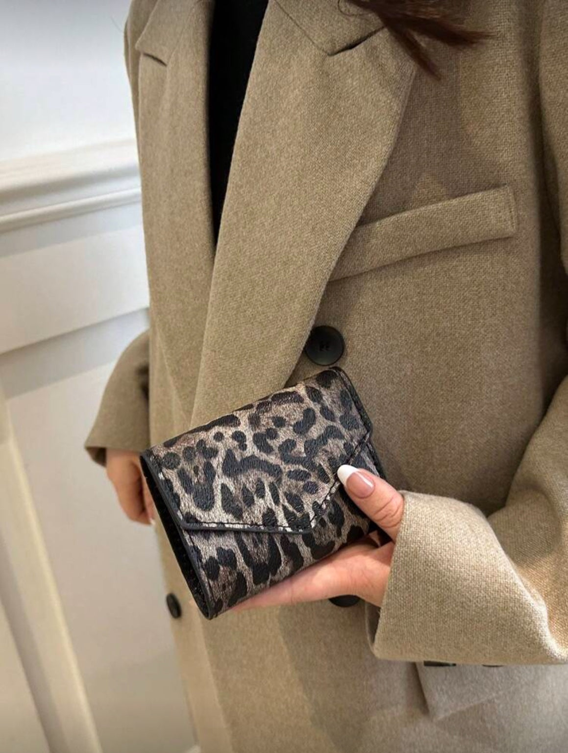 Leopard Print Compact Wallet outfit view