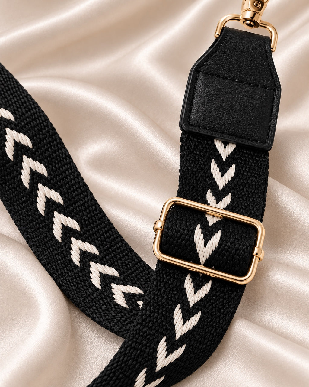 Adjustable woven strap detail