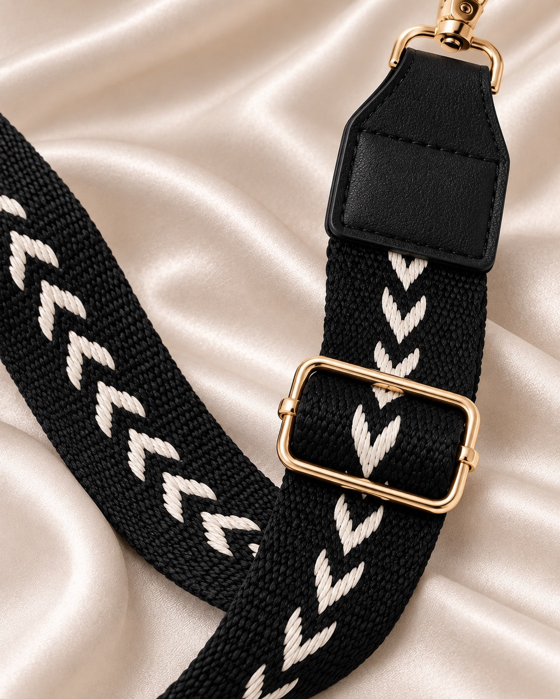 Adjustable woven strap detail