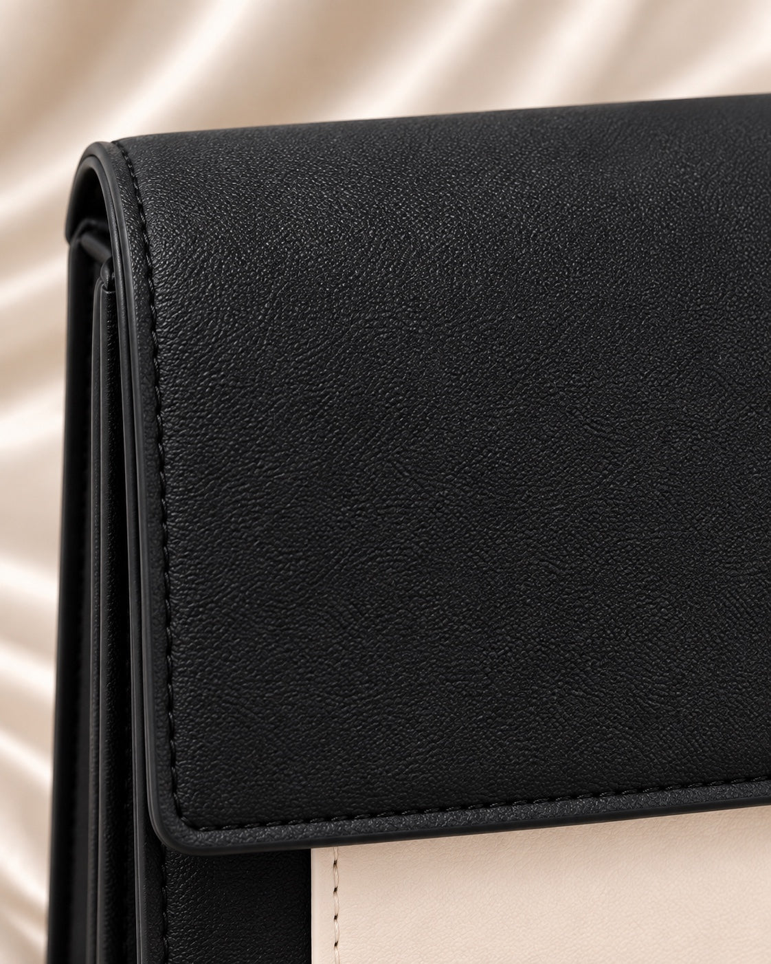 Black textured finish detail