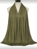 Olive Essential Jersey Hijab on mannequin
