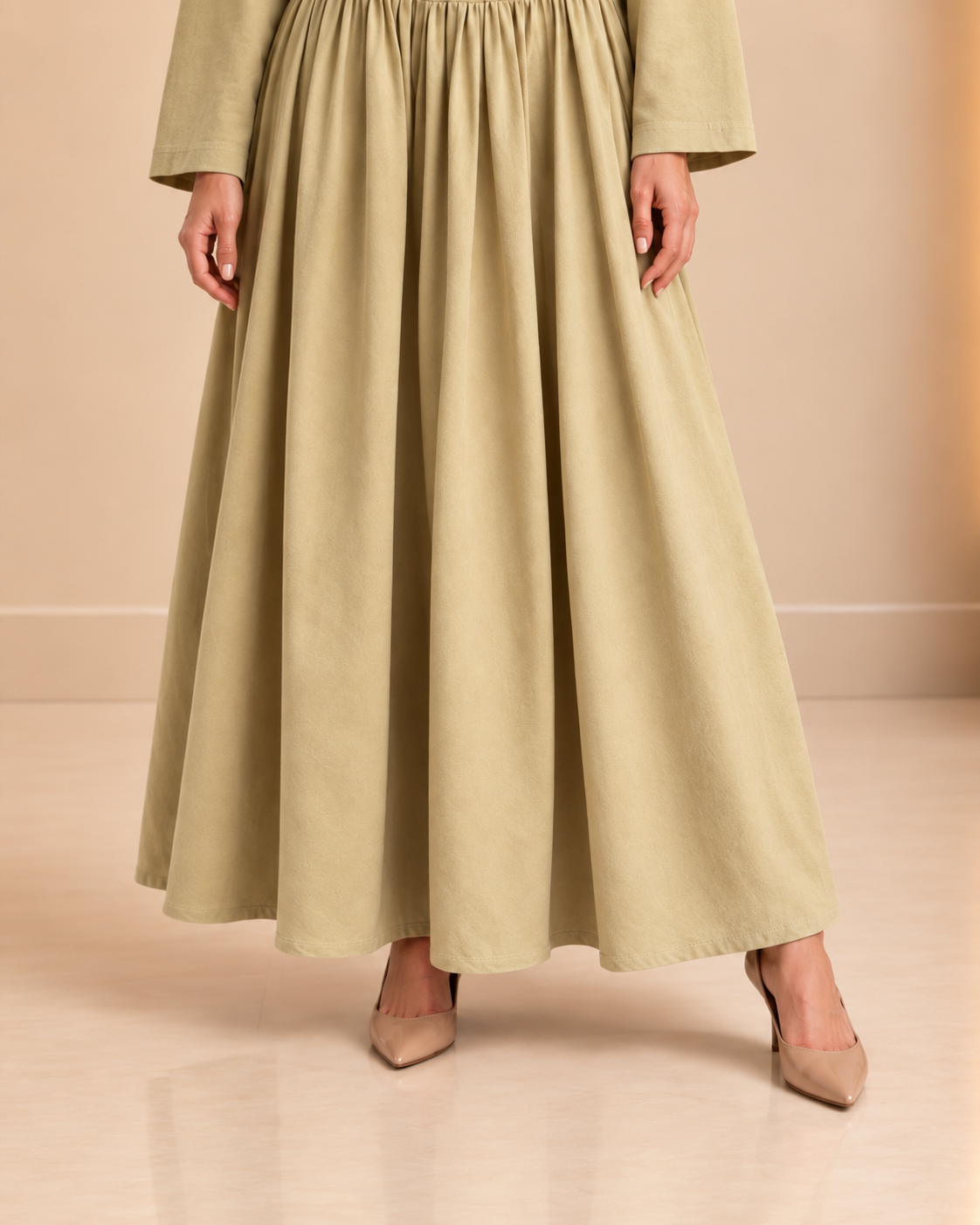 Hem and maxi length detail