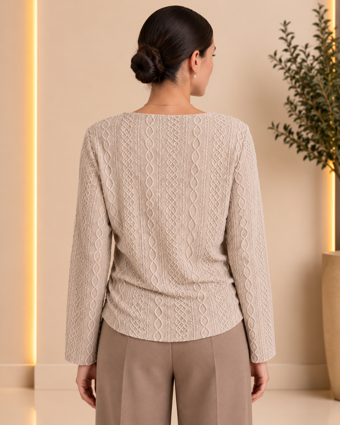 Ruched Starfish Textured Top - back view