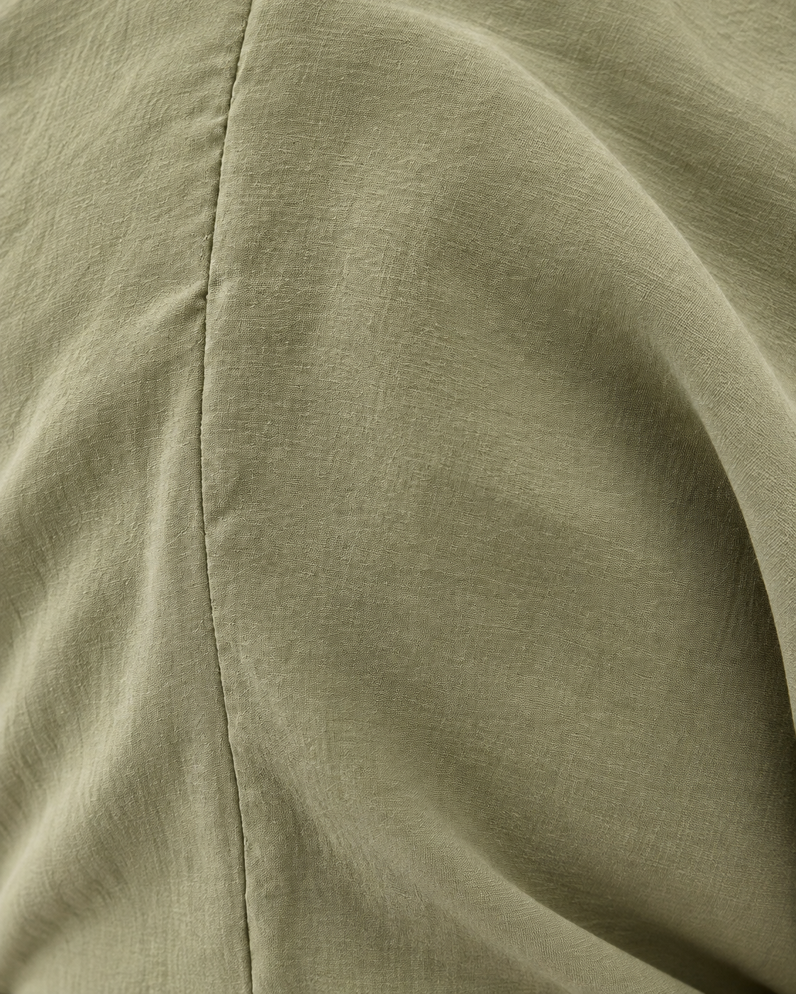 Sage Tie-Waist Long Tunic - fabric texture detail
