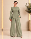Sage green two-piece set front view