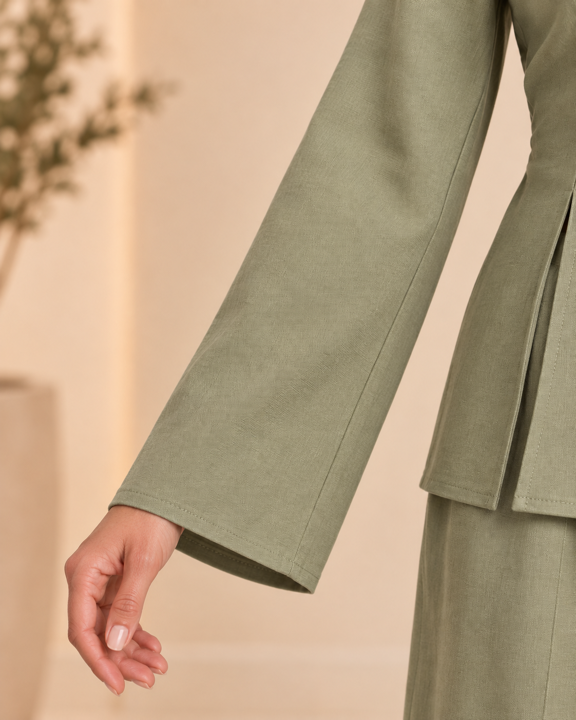 Long sleeve and cuff detail