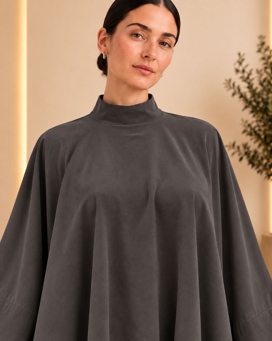 High mock neckline detail