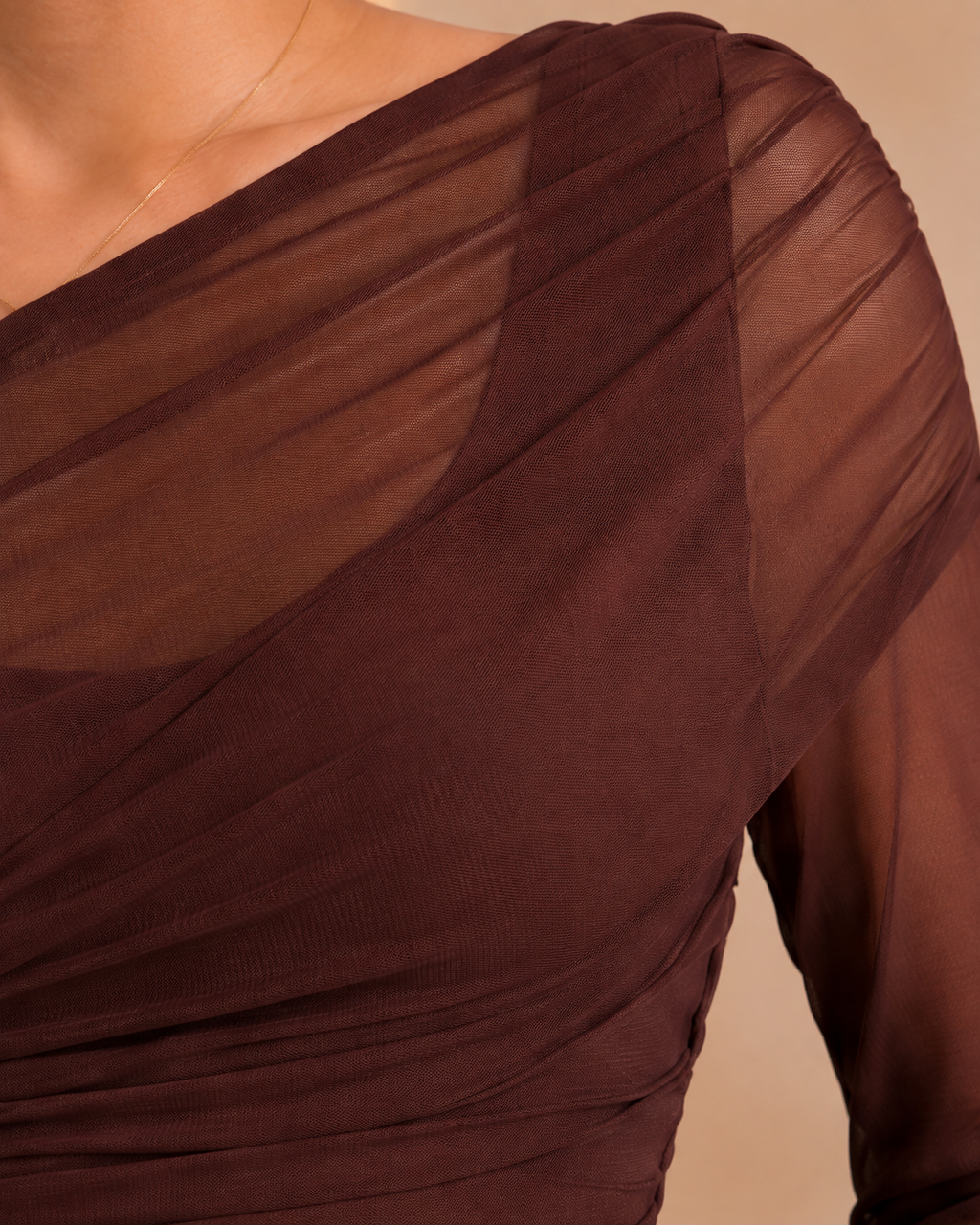 Sheer mesh fabric texture detail