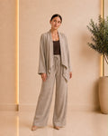 Taupe Jacquard Flow Set
