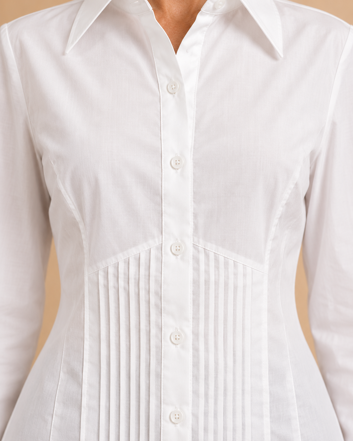 Front buttons and placket detail
