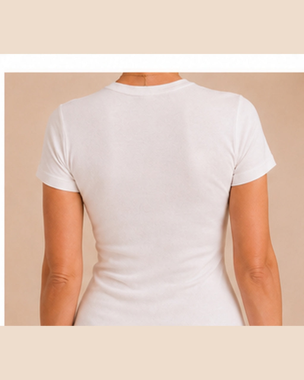 White T-shirt full back view