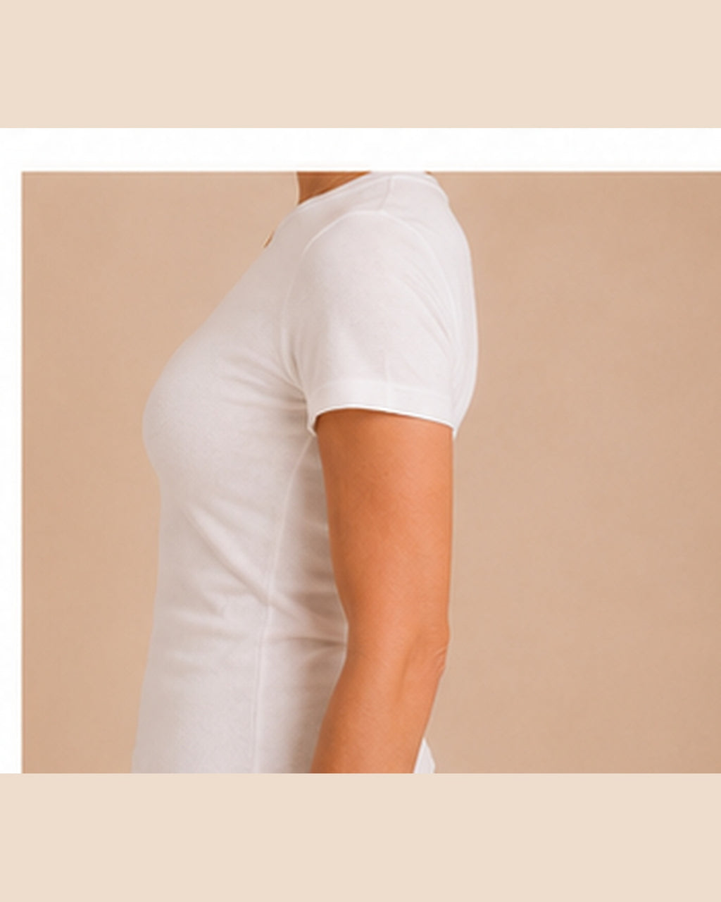 White T-shirt side view