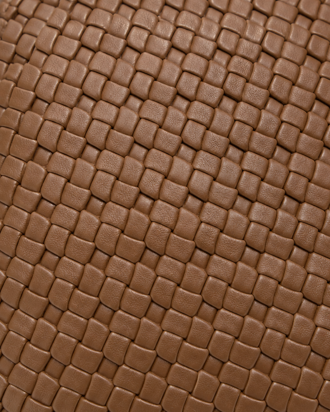 Woven brown scarf tote bag - basket weave texture